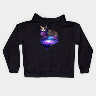 Cosmic Cozy Cat Kids Hoodie